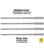 Medium Cuts - Set of 4 Brazilian Skewers for BBQ 28&quot; -  Aluminum Handle - $64.00