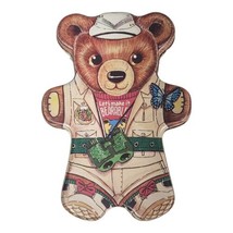 Vtg Nature Safari Teddy Bear Get Well Storage Tin &quot;Let&#39;s Make it Bearabl... - $12.19