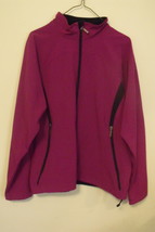Womens North End NWT Plum Rose Black Trim Long Sleeve Full Zip Jacket Si... - £15.67 GBP