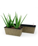 DTY Signature 2-Pack Smart Self-watering Rectangle Planter  - Hand Woven... - £80.08 GBP