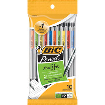 BIC Xtra Life Mechanical Pencils 10/Pkg-Clear Barrels - $15.97