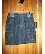 Faded Glory Baby Clothes 18M Infant Girl Cargo Shorts Blue Denim Pull-up... - $180.37 MXN