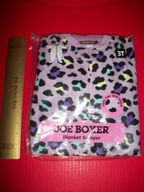 Joe Boxer Baby Clothes 3T Toddler Girl Sleepwear PJ Purple Leopard Pajama Set - £7.61 GBP