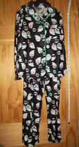 Joe Boxer Girl Clothes S 6/6X Small Halloween Pajama Set Black Ghost Sleepwear - £12.89 GBP