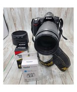 Nikon D90 DSLR Camera w/NIKKOR 70-300mm Lens Black with Battery and Charger - $324.97