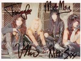 Motley Crue Autographed 8x10 Rp Photo All 4 Tommy Nikki Mick Vince - £10.78 GBP