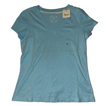 Bass Womens Blue Breeze Cotton Short Sleeve V-Neck Tee XS X-Small NWT - $5.99