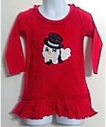 Holiday / Christmas Snowman Baby Dress Size 24 Months + Snowman Hair Bow - $34.23 CAD