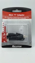 Audio RCA jacks Y cable stereo receivers speakers VCR A/V 1 male 2 female - £4.35 GBP