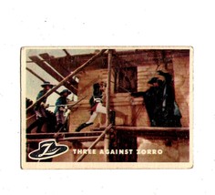 Zorro Card #34      &quot;Three Against Zorro&quot; [Walt Disney&#39;s 1958 Cards] - £2.39 GBP