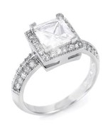 3 Carat Austrian Zircon Engagement Promise White 14k Gold over 925 SS - £39.33 GBP