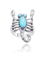Artisan Turquoise Scorpion Ring 925 Sterling Silver 2ctw aka Astrological Sign - £28.77 GBP