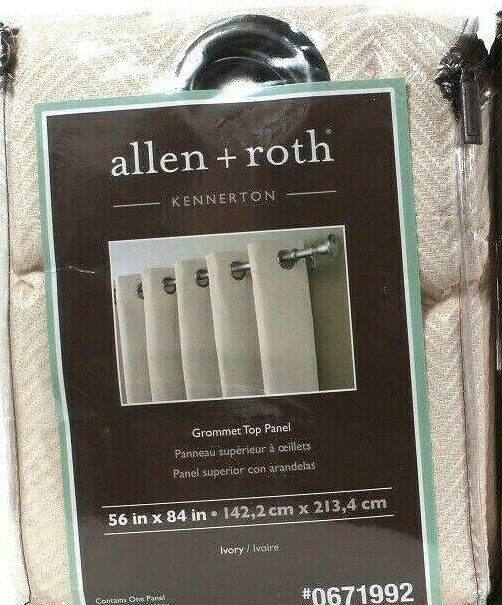 Primary image for 1 Packs Allen & Roth Kennerton 56 In X 84 In 0671992 Ivory Grommet Top Panel