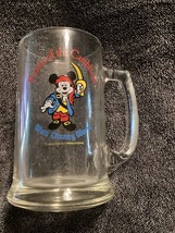 Vintage Walt Disney Productions Pirates of the Caribbean Mickey Mouse Glass Mug  - £11.59 GBP