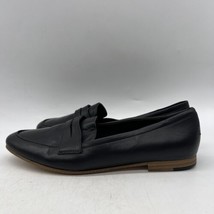 Gap Women&#39;s Round Toe Demi Loafer Flat Shoes Black Leather 9.5 - $14.85