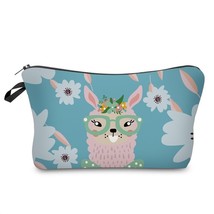 Deanfun Waterproof Makeup Bag Printing Llama Love Cosmetic Bags Travel Cosmetic  - £7.62 GBP