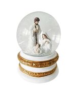Nativity Holy Family Snow Globe Jesus Mary Joseph Christmas Religious Dé... - $47.51