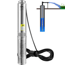 VEVOR 1/2HP 4 Deep Well Pump 28GPM Submersible Pump 167ft Stainless Stee... - $164.99