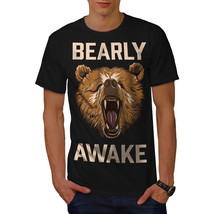 Bearly Grizzly Awake Shirt Coffee Men T-shirt - £10.01 GBP