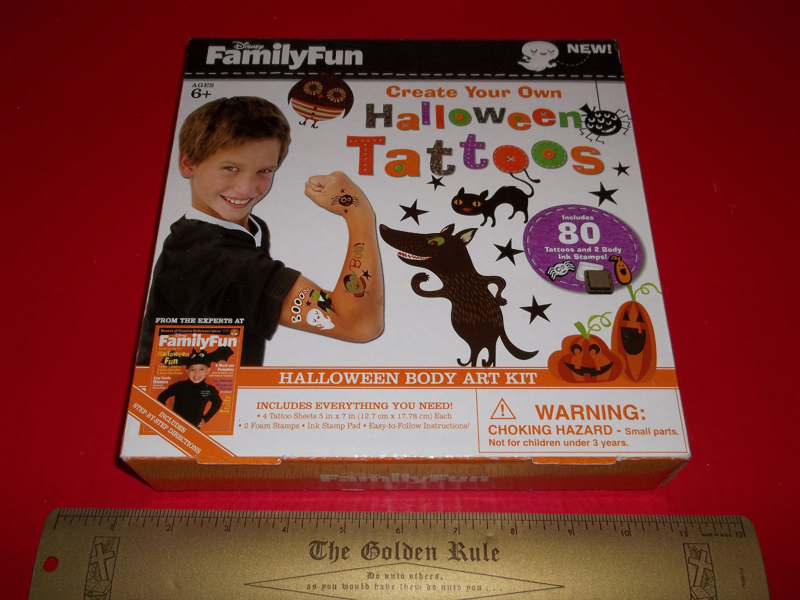 Disney Holiday Craft Kit Body Art Ink Stamp Set Create Your Own Halloween Tattoo - $12.34