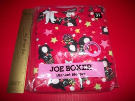 Joe Boxer Baby Clothes 3T Toddler Sleepwear Red Penguin Pajama Sleeper P... - £7.56 GBP