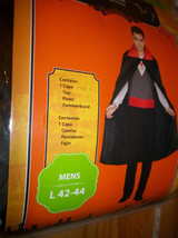 Fashion Holiday Men Costume 42-44 Large Classic Villian Vampire Halloween Outfit - £14.47 GBP