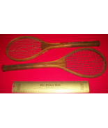 Tennis Racquet Racket Sporting Good Pair Old Wood Equipment Decor Sport ... - £303.36 GBP