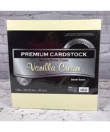 Darice Premium Card Stock Vanilla Cream 20 Sheets 12&quot; X 12&quot; Sealed  - $11.88