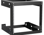 9U Wall Mount Rack Open Frame 19&quot; Server Equipment 18 Inches Depth 2 Pos... - £112.68 GBP