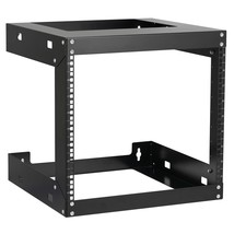 9U Wall Mount Rack Open Frame 19&quot; Server Equipment 18 Inches Depth 2 Pos... - £112.28 GBP