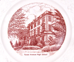 VTG 1970&#39;s World Wide Art Studios Forest Avenue High School Dallas, TX 10&quot; Plate - £23.73 GBP