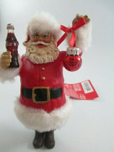 Coca-Cola Kurt Adler Santa Holding Ornament Holiday Christmas Ornament - £13.82 GBP