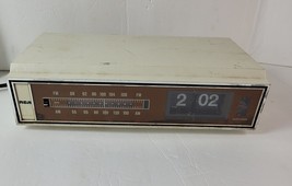 Vintage 70&#39;s RCA Model RZS332Y AM/FM Radio Table Flip Clock Century Whit... - $58.90