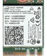 GETAC TF1-PCB INTEL 7265NGW WIRELESS-AC 7265 LAN &amp; BT 4.2 M.2 PCIE CARD ... - $185.09 MXN