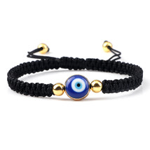 Adjustable Handmade Braided String Bracelet Women Men Blue Turkish Evil ... - $10.56