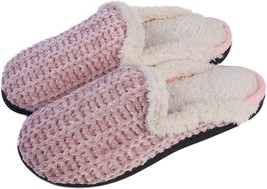 Roxoni Memory Foam Slippers for Women - Fuzzy Cozy Indoor/Outdoor Slides - $22.49