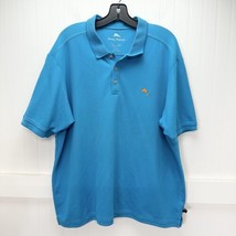 Tommy Bahama Shirt Mens XL Blue Polo Short Sleeve Embroidered Logo Golf Preppy - £18.42 GBP