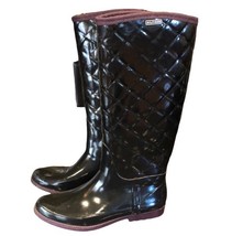 Hilfiger tufted faux quilt 16” tall rain boots Women’s Size 10 - $26.80