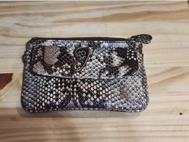 Jessica Simpson Snake Skin Zipper Wallet Multicolor 7x5  - £8.71 GBP