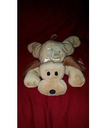 14&quot; Pillow Pals Collection TY 1994 WOOF Puppy Dog Brown Plush Stuffed An... - £21.62 GBP