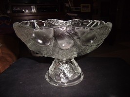 Vintage Pressed Clear Glass Footed Fruit or Dessert Bowl - Made in France - $39.69