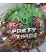 Pixel Miner Crafting Style Gamer Party plates 7 Inch - $5.37 CAD