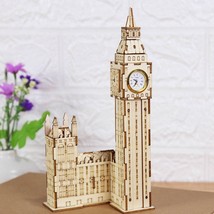 3D Wooden Puzzle,Big Ben Miniature,Mechanical Building Toy, Assembly Mod... - $19.50
