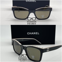 Brand New Chanel CH5417 Square Sunglasses Acetate Black &amp; Beige - $289.10