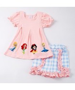 NEW Princess Elsa Ariel Snow White Cinderella Girls Boutique Tunic Short... - £4.71 GBP+