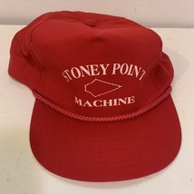 VTG Hat Snapback Cap Red Stoney Point Machine - £5.50 GBP