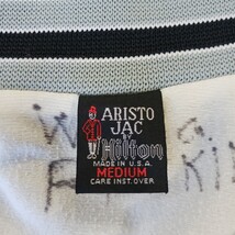 Vtg Aristo Jac By Hilton Chandler Ready Mix Men’s M Gray Satin Baseball Jacket image 3