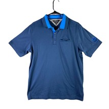 Adidas Polo Shirt Golf Short Sleeve Mens Adipure Size Medium Blue Adi Pure - $5.62