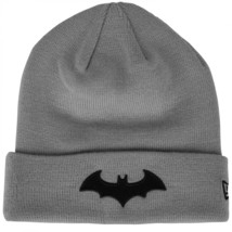 Batman Hush Logo New Era Cuffed Knit Beanie Grey - £27.63 GBP