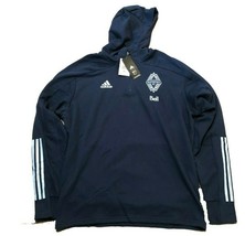 NWT New Vancouver Whitecaps FC adidas 1/4 Zip Travel Hoodie Navy Jacket - £39.47 GBP